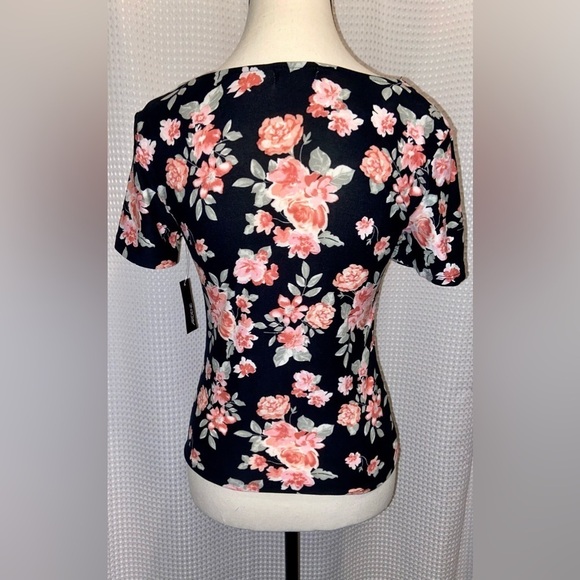 Women’s Ardene square neckline Stretchy floral top size small NWT - Picture 8 of 9
